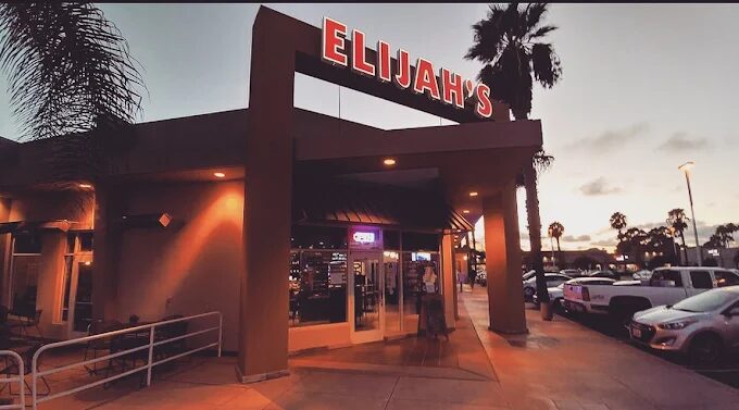 Elijah's Restaurant storefront on Clairemont Mesa Blvd in San Diego