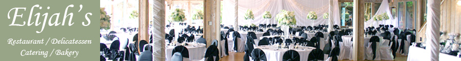 Wedding reception buffet catered by Elijah's