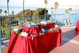 Outdoor wedding at La Jolla Cove catered by Elijah's