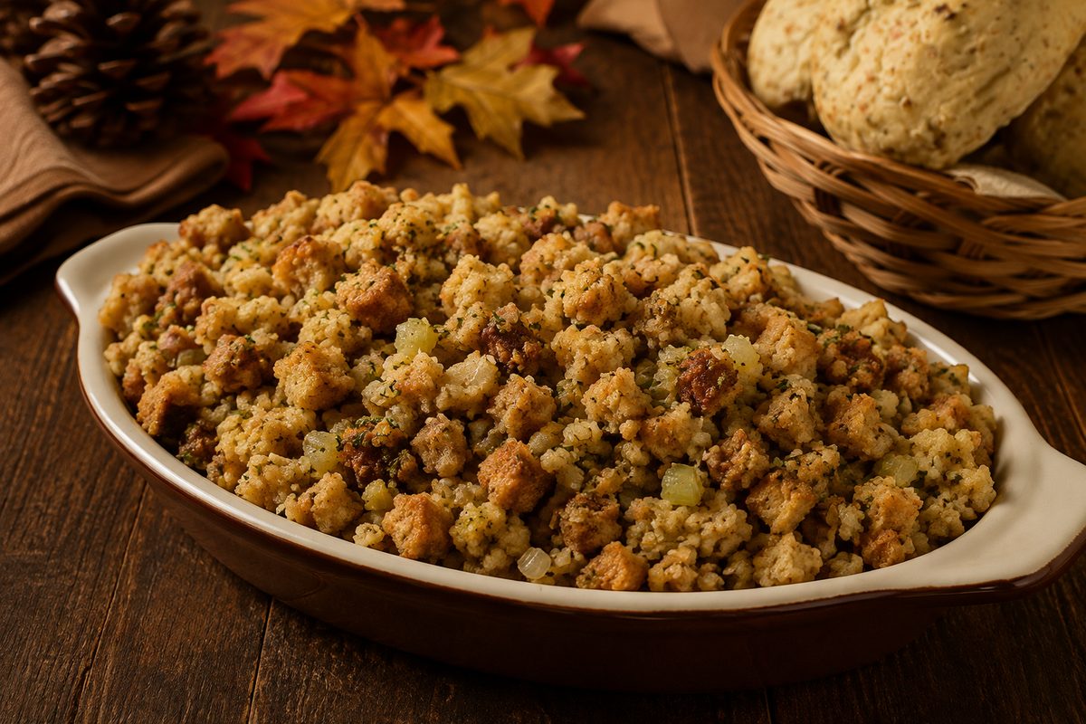 Homestyle herb stuffing side dish