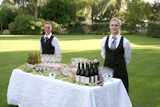 Beverage service at a wedding reception